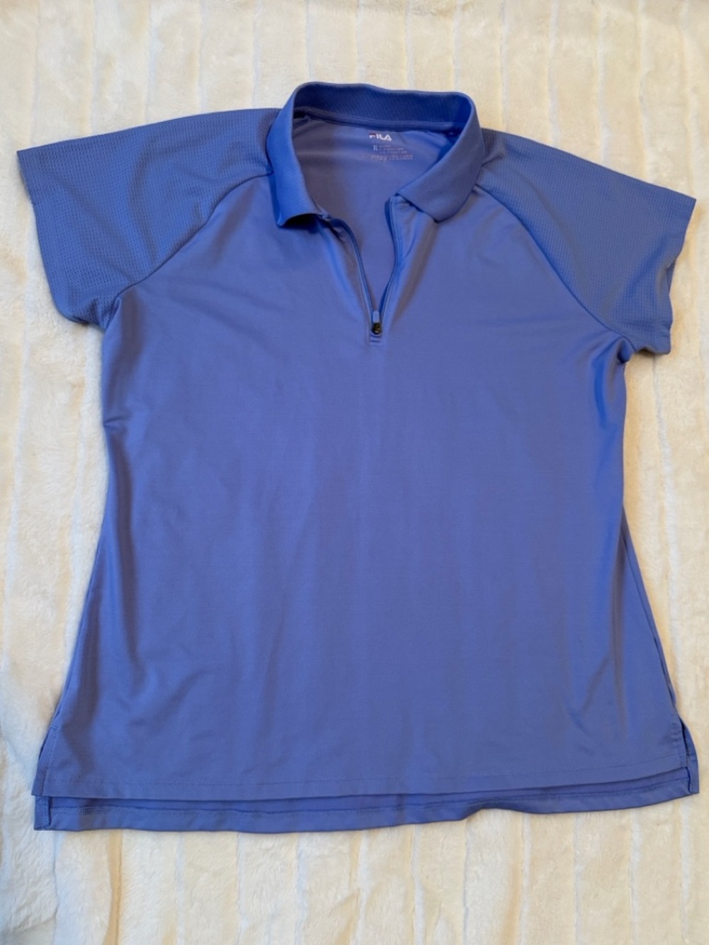 Fila Lavender Blue Quarter-Zip Polo